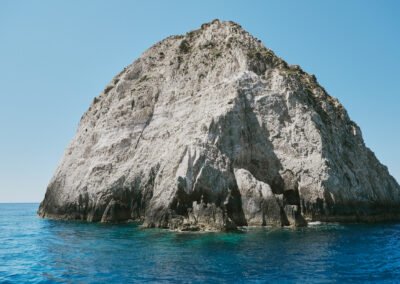 One of the many natural sculptures found in the sea around the Keri caves of South Zante.