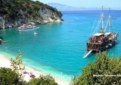 Pirate boat on shore
