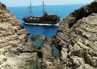 Pirate Boat near coves