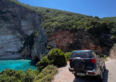 Amazing beach during our west island mountain tour in Zakynthos