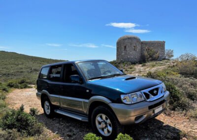 Our 4x4 on tour in Zakynthos Mountains in the venitian fortress