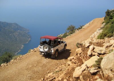 Edgy picture of our Jeep on the mountains of Zakynthos Island!