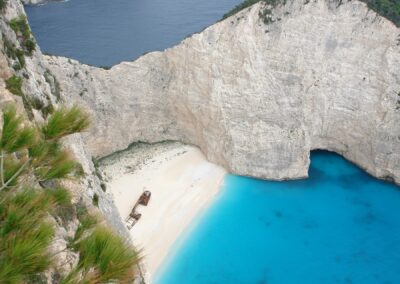 A picture of Navagio or Shipwreck Beach from the top!