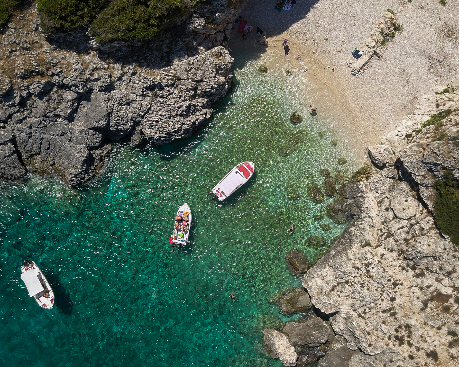 Drone footage of Vathi Lagadi Beach Secret spot in Zakynthos
