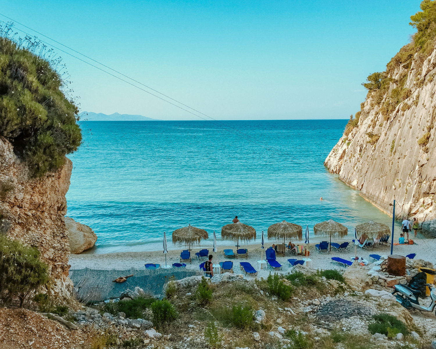 Landscape xigia beach view at Zakinthos, Greece, Mediterranean island’s ionic