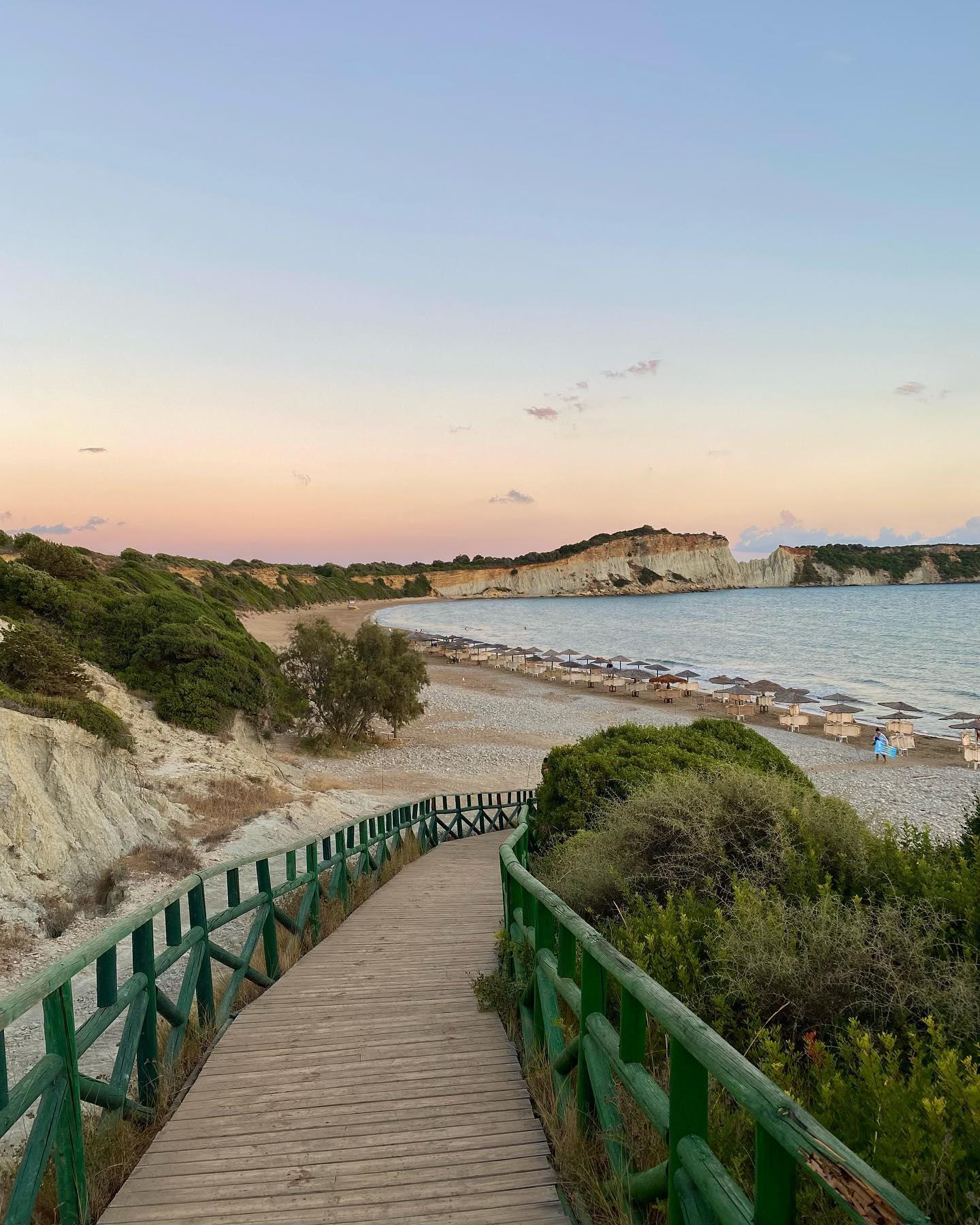 Sunset in Gerakas Beach in Zakynthos 