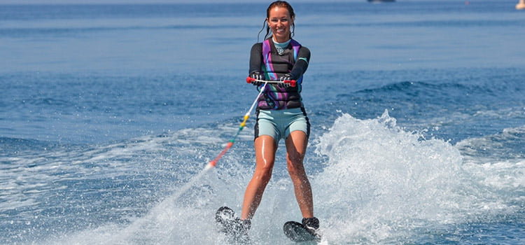 Skiing is not only for frozen water! Enjoy water skiing in Zakynthos island with eonion!