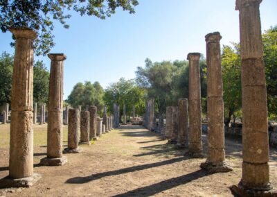 Inside the ruins of Ancient Olympia