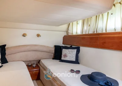 Beds inside Princess V55 Yacht in Zakynthos Island