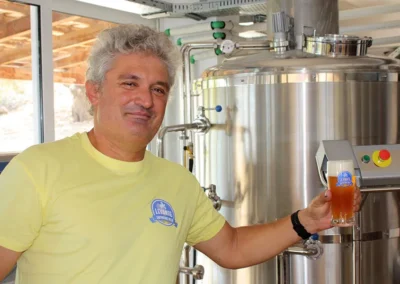 Inside the micro-brewery in Zakynthos