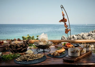 artistic photo of nobelos bio restaurant in Zakynthos featuring local cuisine